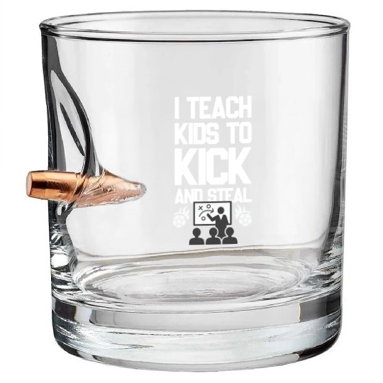 Soccer Coach Football Coach Dad and Mom Gift Idea Bullet Whiskey Glasses