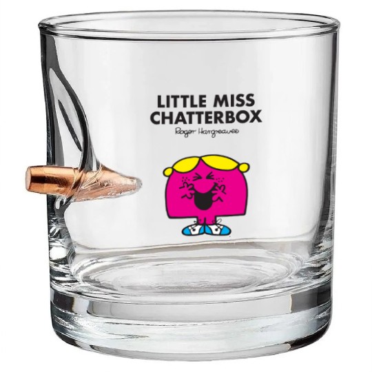 Mr Men Little Miss Chatterbox Bullet Whiskey Glasses