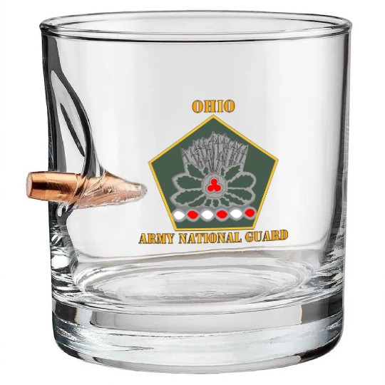 Army Ohio Army National Guard DUI Bullet Whiskey Glasses