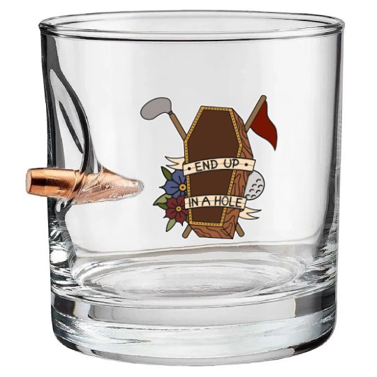Golf coffin Golf ball End up in a whole Bullet Whiskey Glasses