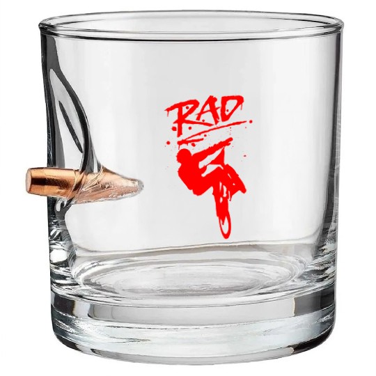 RAD BMX Bike Grafitti 80s Movie Radical Bullet Whiskey Glasses