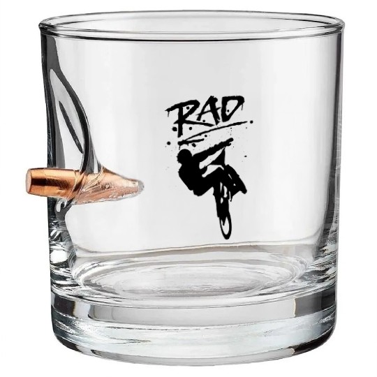RAD BMX Bike Graffiti 80s Movie Radical Bullet Whiskey Glasses