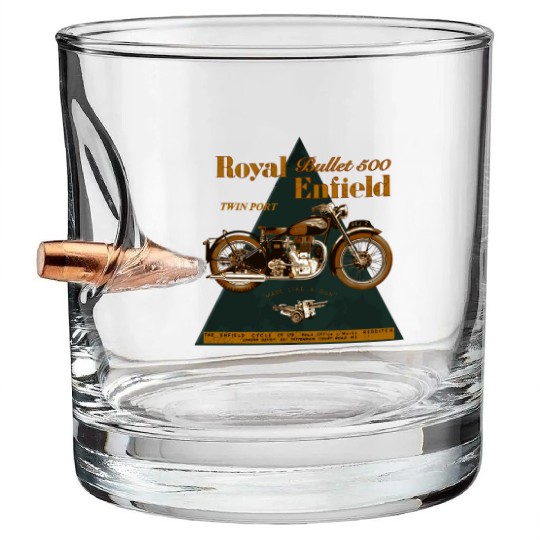 The Legendary Royal Enfield Bullet 500 Motorcycle Bullet Whiskey Glasses