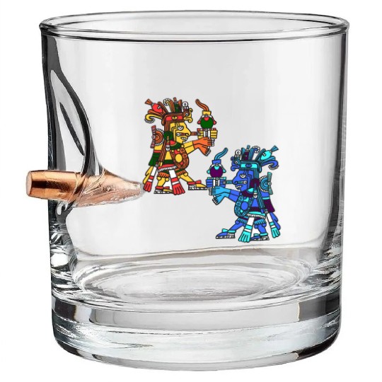 Aztec God Mayan Civilization Inca Culture Gift Bullet Whiskey Glasses