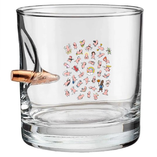Eddie Funky Dick 40 Bullet Whiskey Glasses