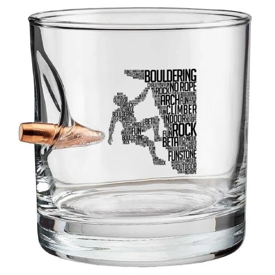 Bouldering Rock Climbing Adventure Free Climber Bullet Whiskey Glasses