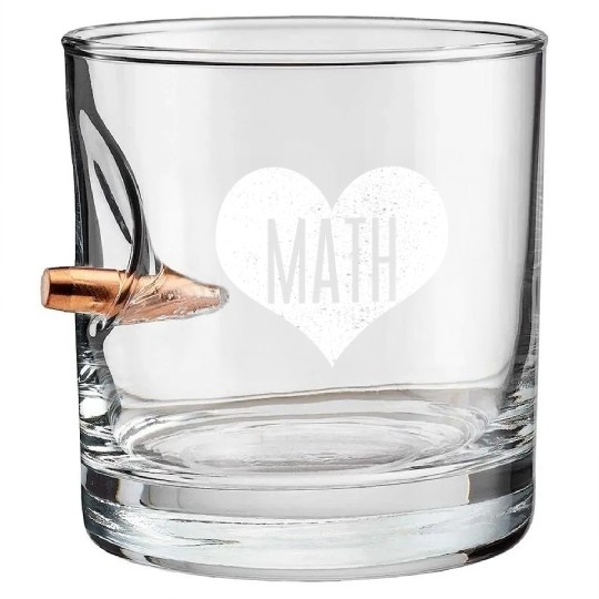 Math Teacher Bullet Whiskey Glasses