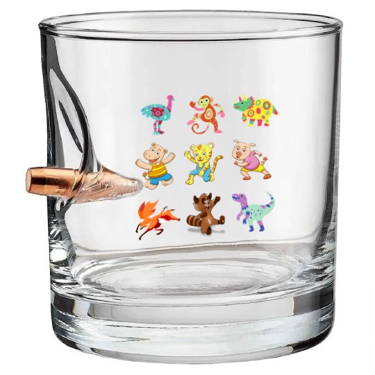 cute Animal Crossing Characters Bullet Whiskey Glasses