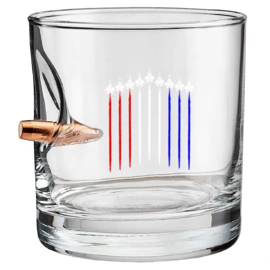 F-22 Raptor Squadron USA Contrail American Flagf22 Bullet Whiskey Glasses