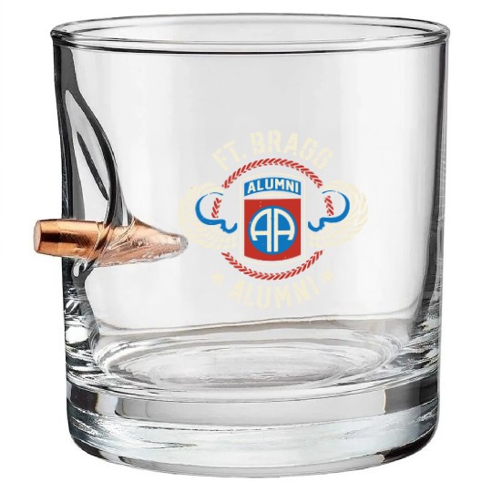 Ft Bragg Alumni Us Army 82Nd Airborne Division Par Bullet Whiskey Glasses