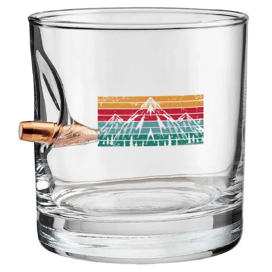 Mountains Mountaineering Hiking Bullet Whiskey Glasses