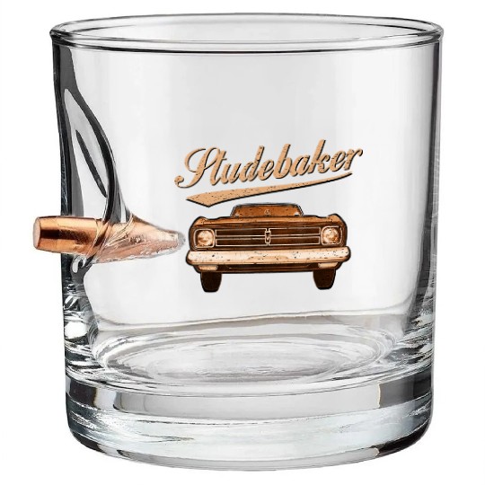 STUDEBAKER Classic Car Collector Vintage Retro Art Bullet Whiskey Glasses