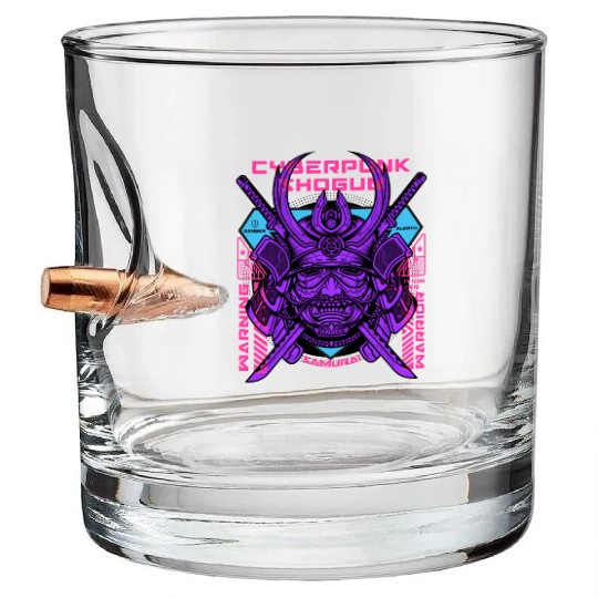 cyberpunk shogun Bullet Whiskey Glasses