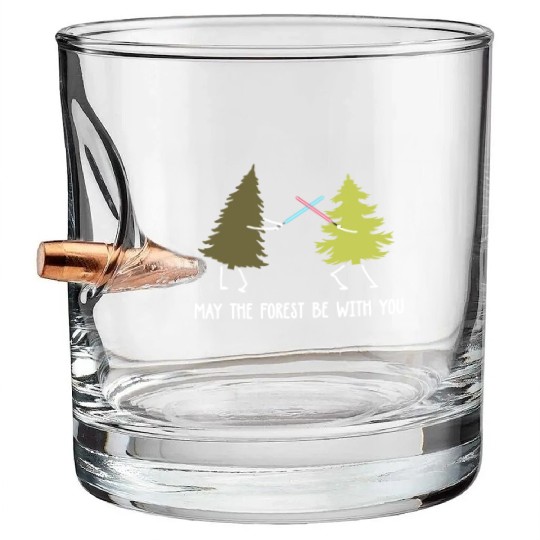 May the forest be with you Bullet Whiskey Glasses