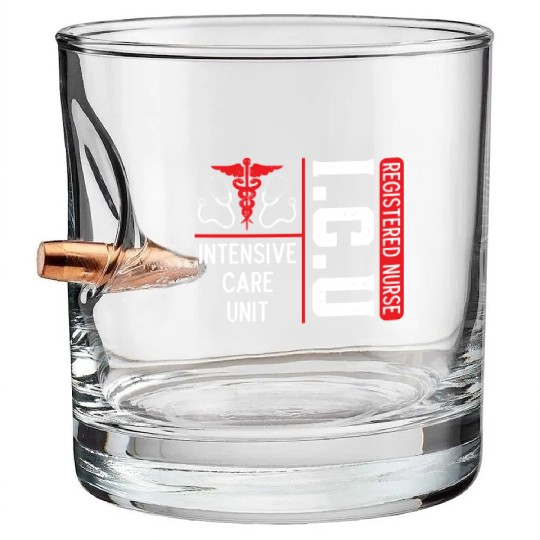 ICU Registered Nurse Medical Intensive Care Unit Bullet Whiskey Glasses