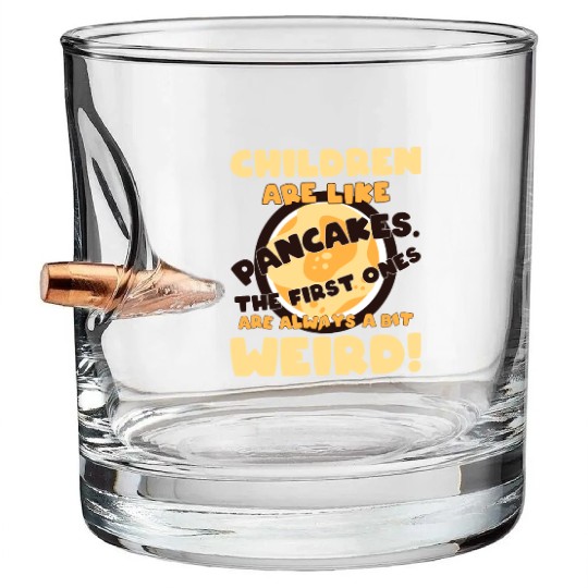 Kids big brother sister black humor sarkasm Bullet Whiskey Glasses