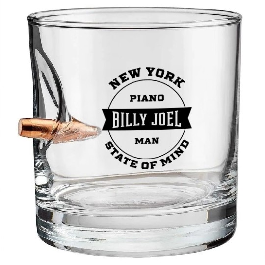 Billy Joel - New York State of Mind Bullet Whiskey Glasses