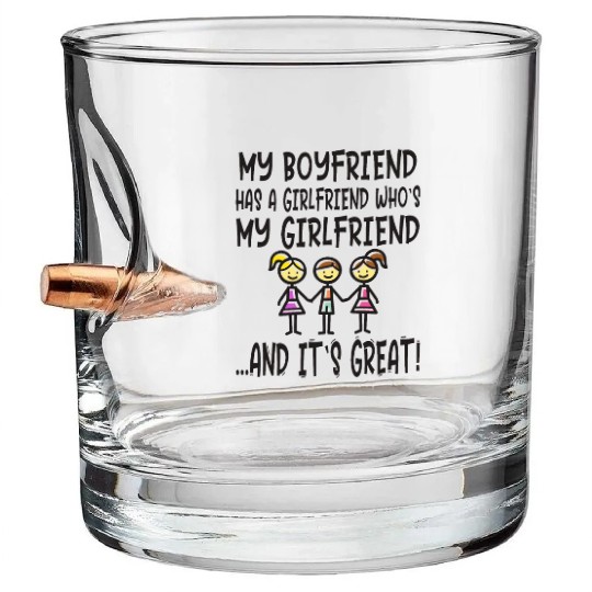 Threesome Funny Throuple Polyamory Love Polygamy Bullet Whiskey Glasses