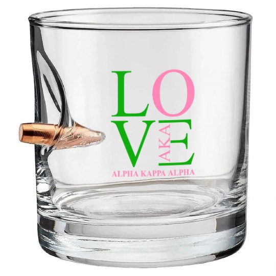 Aka Bullet Whiskey Glasses Love Sorority Gift Alpha Kappa Aka Parap
