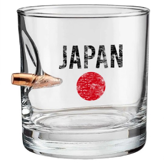 Japan flag vintage Bullet Whiskey Glasses