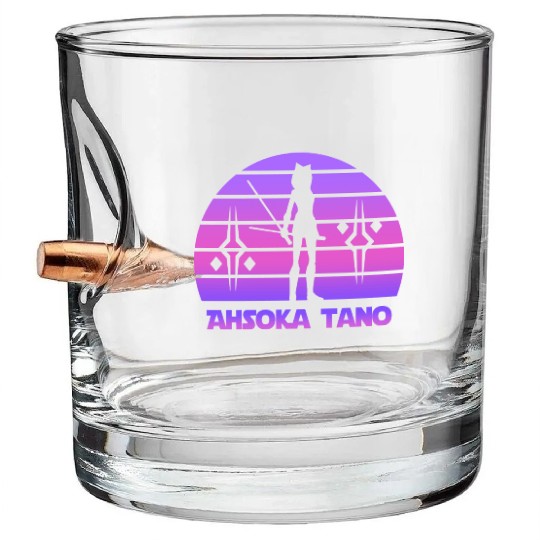 Ahsoka tano - Synthwave Bullet Whiskey Glasses