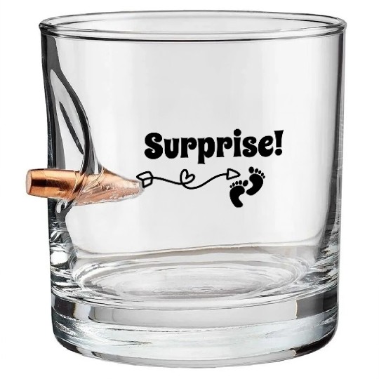 baby surprise | baby belly party | baby feet Bullet Whiskey Glasses