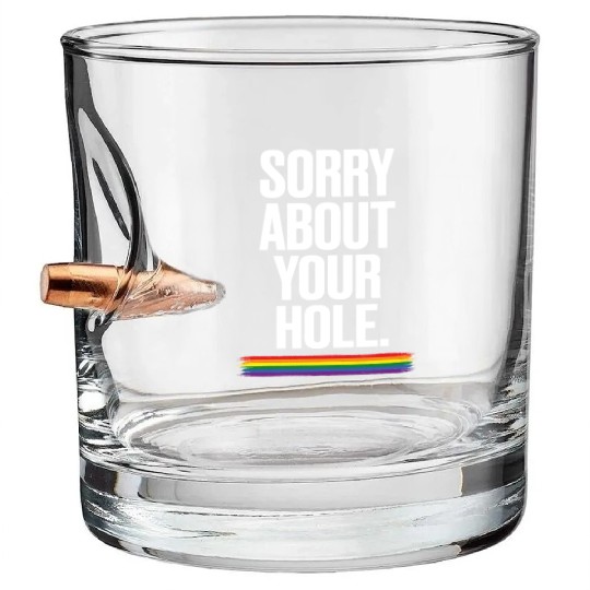 Gay Couple Homosexual LGBTQ Queer Pride Bullet Whiskey Glasses