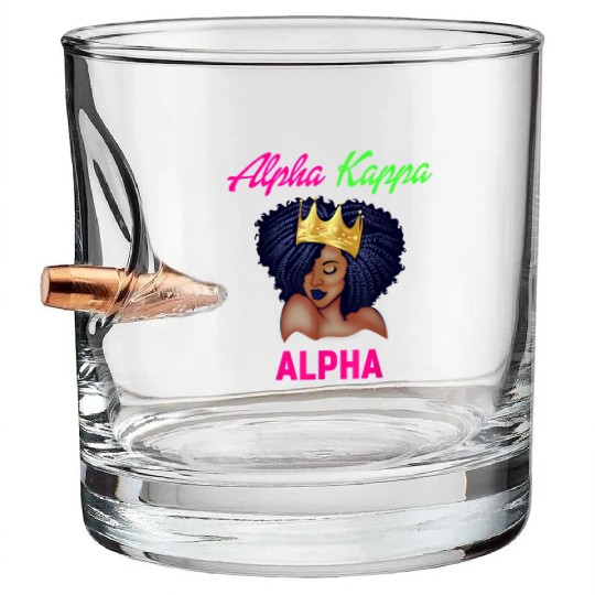 Alpha Kappa AKA Sorority Paraphernalia christmas p Bullet Whiskey Glasses