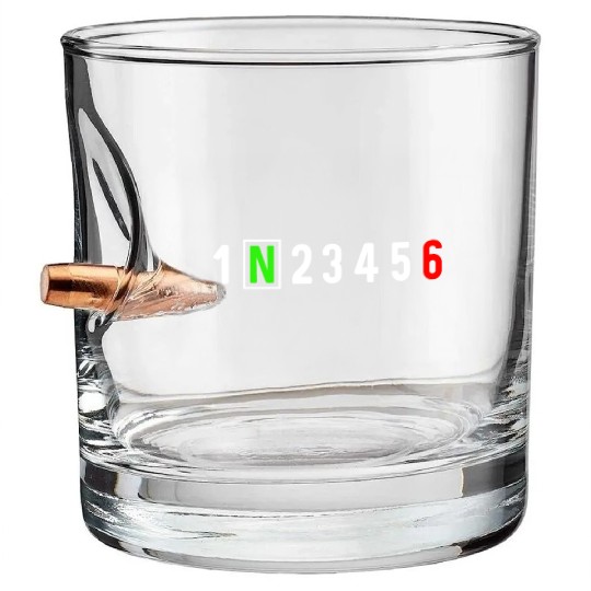 Motorcycle gear shift racing biker heartbeat Bullet Whiskey Glasses