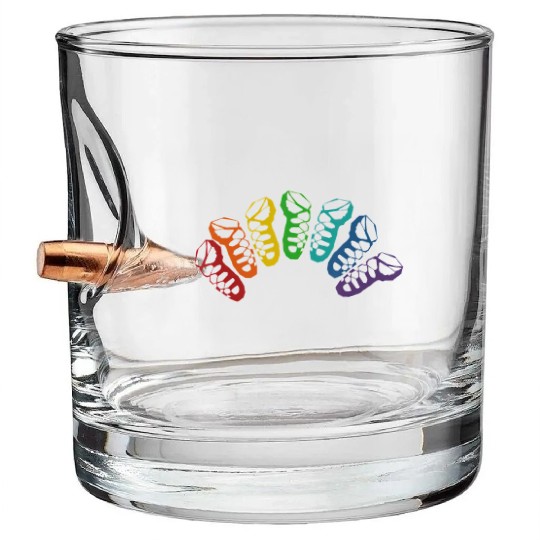 Irish Dance Ghillie Rainbow Bullet Whiskey Glasses