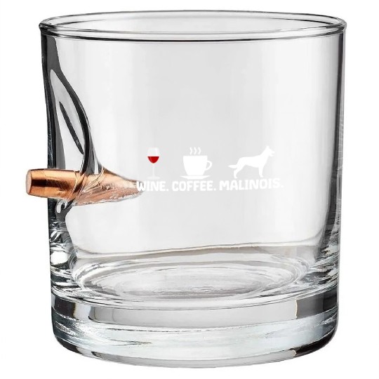 Belgian Malinois Wine Coffee Gift for Mom Bullet Whiskey Glasses