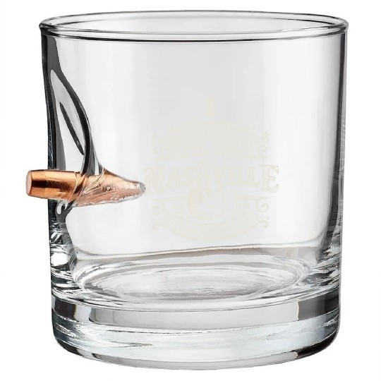 Music City Nashville Guitar Bullet Whiskey Glasses