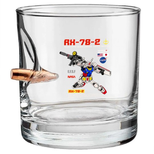 Rx-78-2 Gundam Bullet Whiskey Glasses
