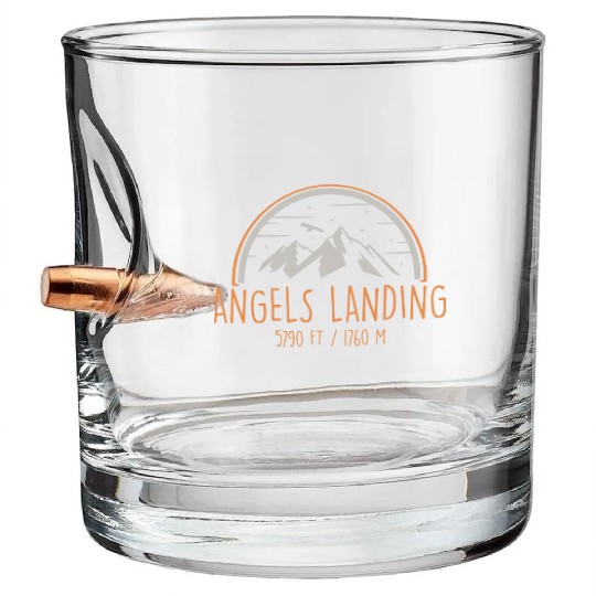 Angels Landing Zion National Park Mountain Hikers Bullet Whiskey Glasses