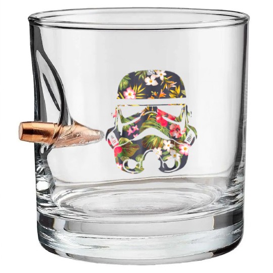 Star Wars Tropical Stormtrooper Floral Bullet Whiskey Glasses