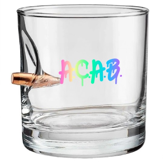 ACAB Rainbow Drip Bullet Whiskey Glasses