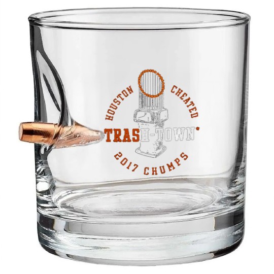 Astros Cheated 2017 Bullet Whiskey Glasses