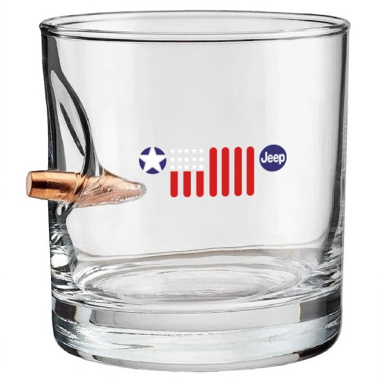 Mens Jeep Patriotic 7 Slot Grille Bullet Whiskey Glasses
