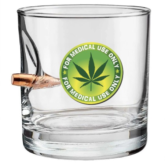 Medical Marijuana (Weed) Bullet Whiskey Glasses