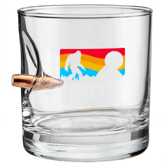 PNW Pacific Northwest Bigfoot Bullet Whiskey Glasses