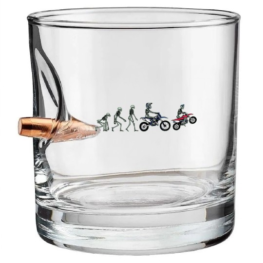 Motocross Evolution Bullet Whiskey Glasses