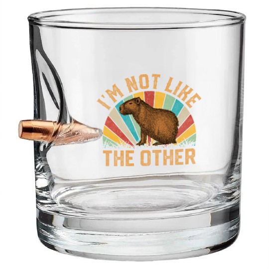 Capybara I'M NOT LIKE THE OTHER Bullet Whiskey Glasses