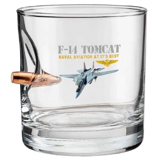 F 14 Tomcat Naval aviation Bullet Whiskey Glasses