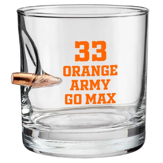 Orange Camouflage 3 Bullet Whiskey Glasses
