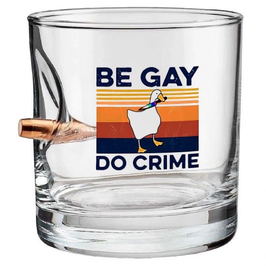 Duck BGD crime Bullet Whiskey Glasses