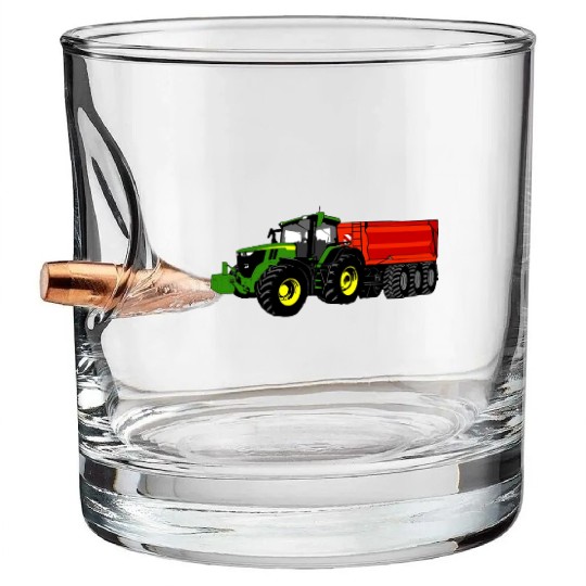 Tractor - farmer - agriculture - farm Bullet Whiskey Glasses