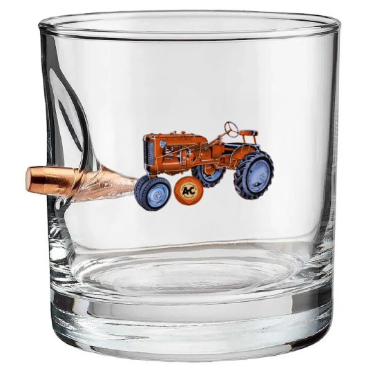 Allis Chalmers Tractor USA Bullet Whiskey Glasses
