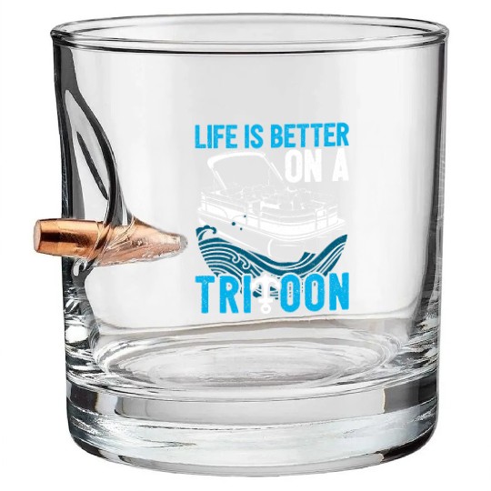 Pontoon First Mate Tri-toon Boat Lovers Idea Gifts Bullet Whiskey Glasses