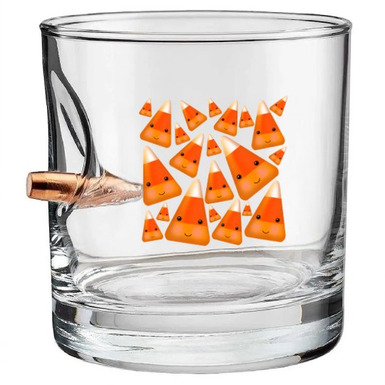 Cute Candy Corn Bullet Whiskey Glasses