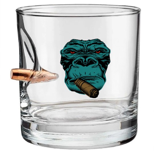 Smoking Gorilla Bullet Whiskey Glasses